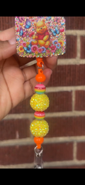 Winnie the pooh (flowers) badge reel
